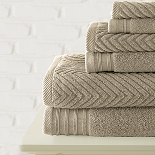 go to casablanca jaquard towel herringbone collection beige